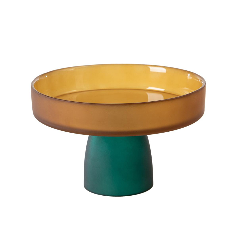 Mudo Home Colors Ayakli Cam Sunum 18cm -amber görseli 1