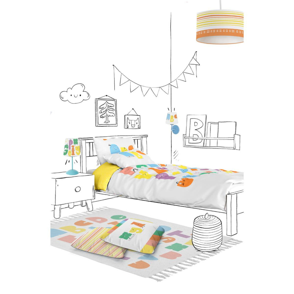 Itsy Bitsy Kids Alphabed Çok Renkli Yıkanabilir Çocuk Halısı 120x160cm görseli 2