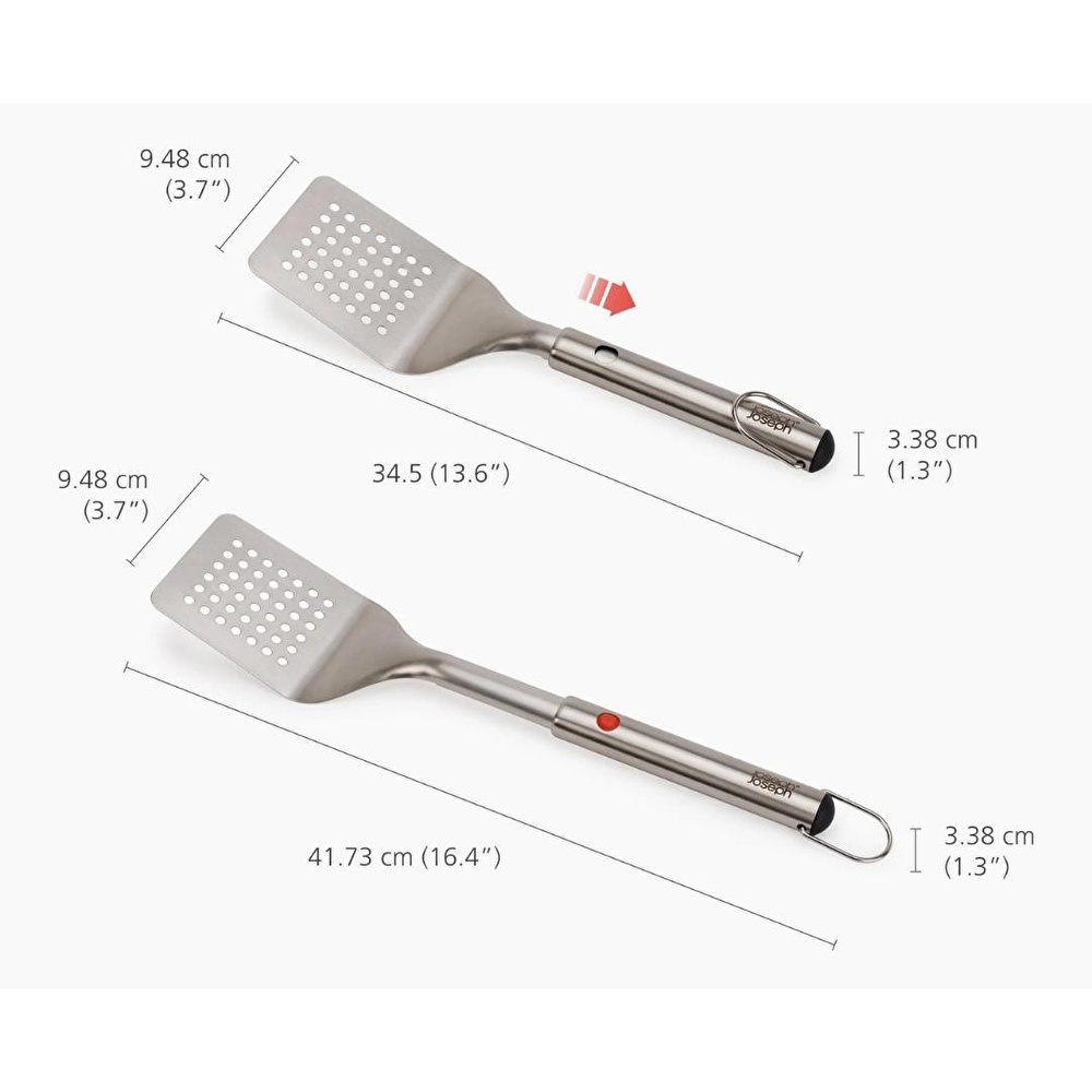 Joseph Joseph Grillout 2 Li Paslanmaz Çelik Barbekü Spatulası Ve Maşa Seti görseli 4