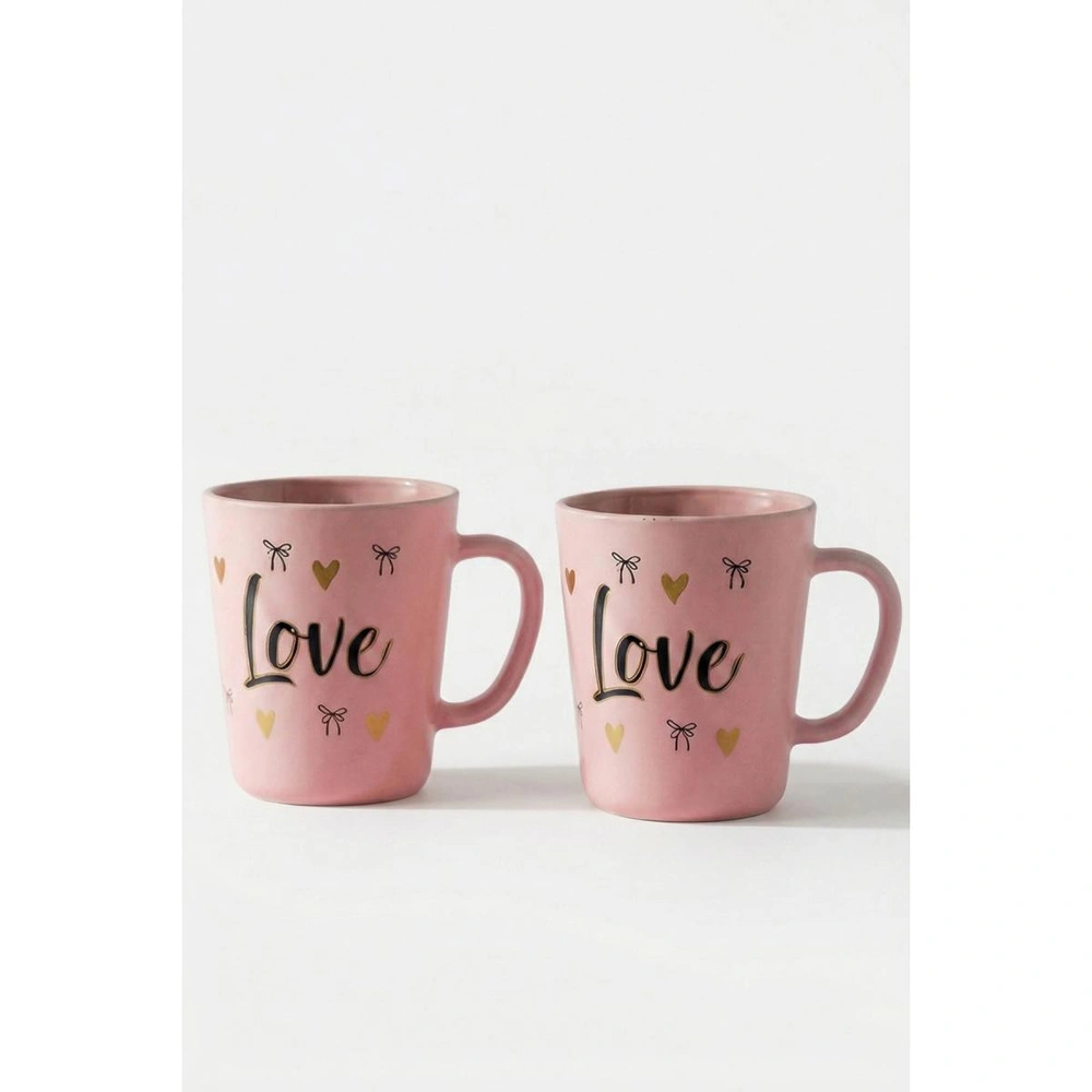 Rakle Love 2'li Kupa Seti Pembe 380 Cc görseli 6