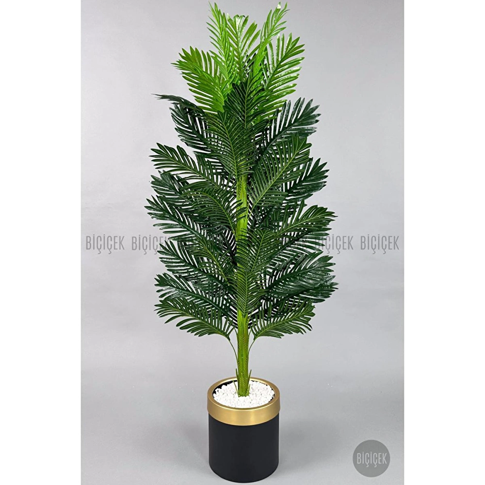 Biçiçek Yapay Areka Ağacı 160-180 Cm Siyahaltin170cm görseli 4