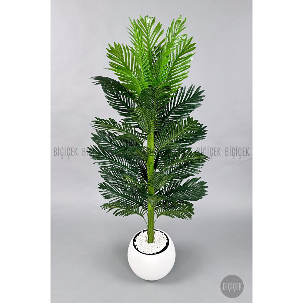 Biçiçek Yapay Areka Ağacı 160-180 Cm Beyazküre170cm görseli 5