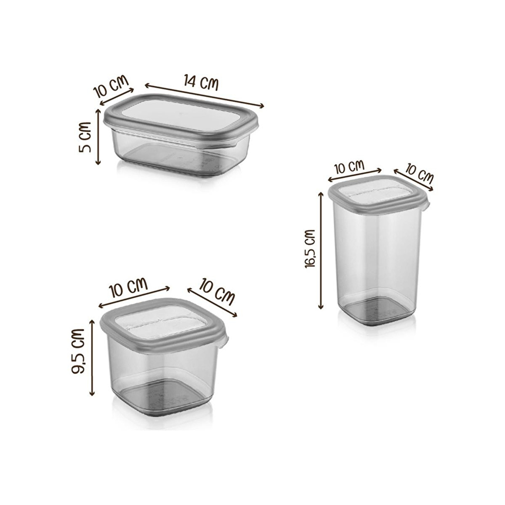Vienev 15li Baharat Saklama Kabı Seti Avantajlı Paket 5x 0,40, 0,45, 0,55 Litre Etiketli Kaşıklı Süper Set Şeffaf görseli 4