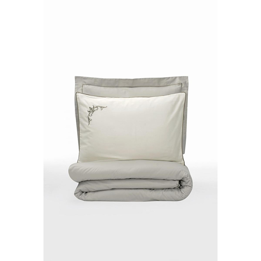 Cotton Box Elite Saten Çift Kişilik Nevresim Takımı Teresa Bej görseli 3