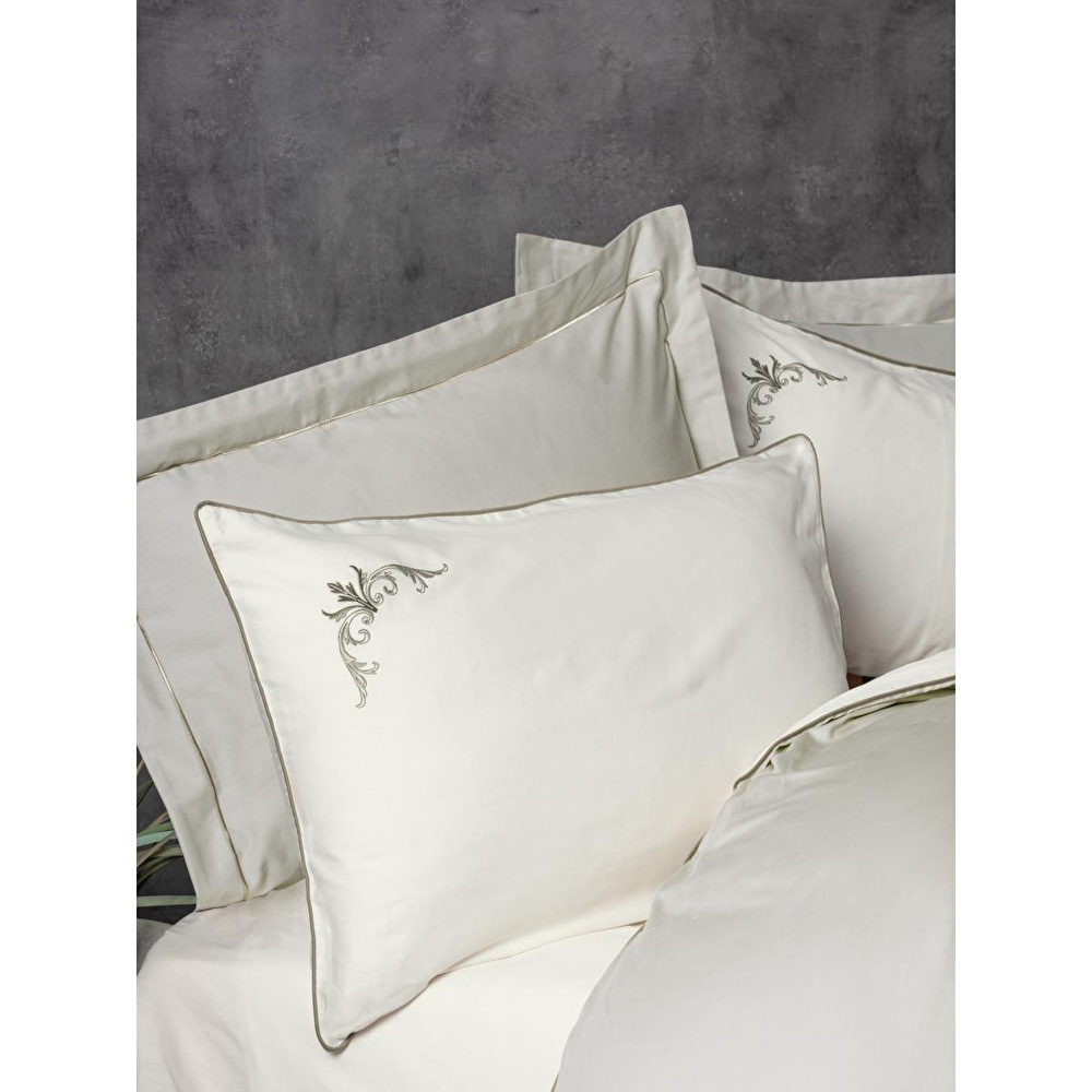 Cotton Box Elite Saten Çift Kişilik Nevresim Takımı Teresa Bej görseli 2