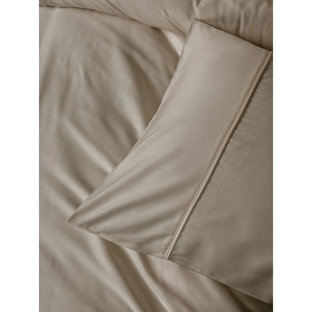 Cotton Box Silky Saten King Size Nevresim Takımı Bej görseli 4
