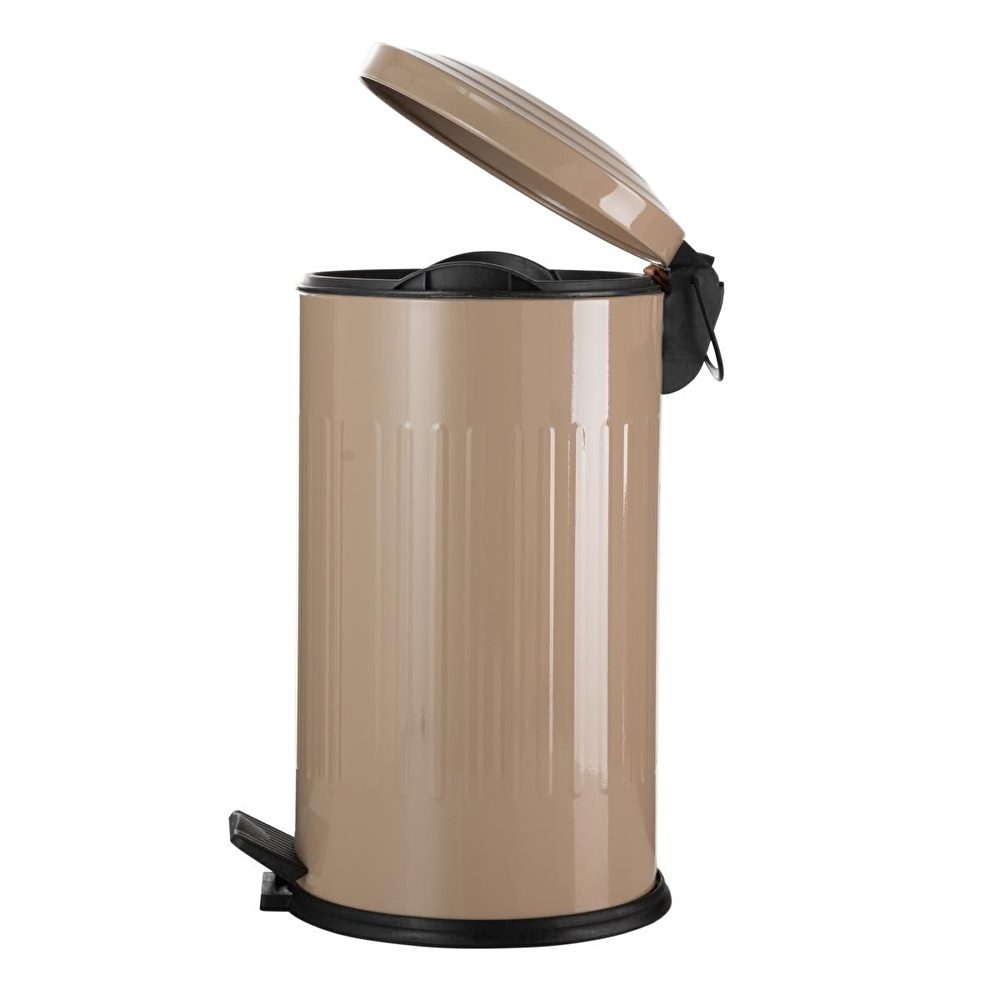 Mudo Home 16 Lt Pedalli Vintage Çöp Kovasi Bej görseli 5