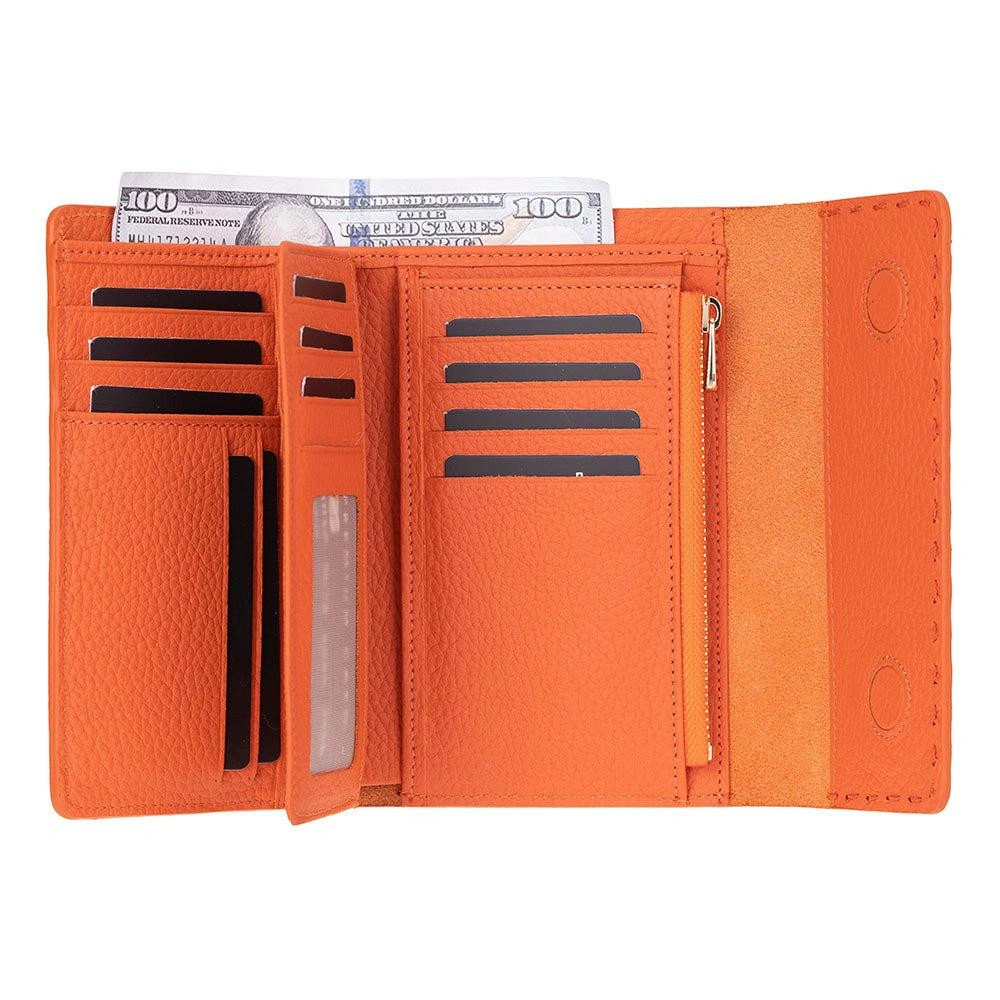 Bloominbag Arc Wallet Terracotta Pebble Hakiki Deri Kartlıklı Manyetik Cüzdan görseli 5