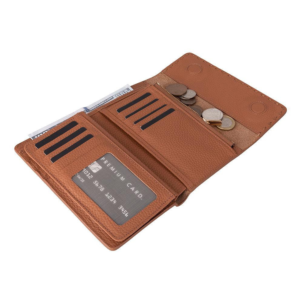 Bloominbag Arc Wallet Heritage Tan Hakiki Deri Kartlıklı Manyetik Cüzdan görseli 3