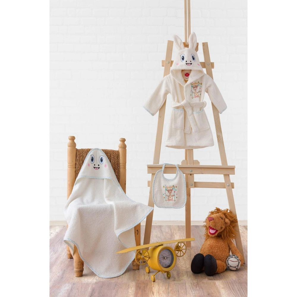 Cotton Box Bebek Banyo Seti Zürafa Krem görseli 1