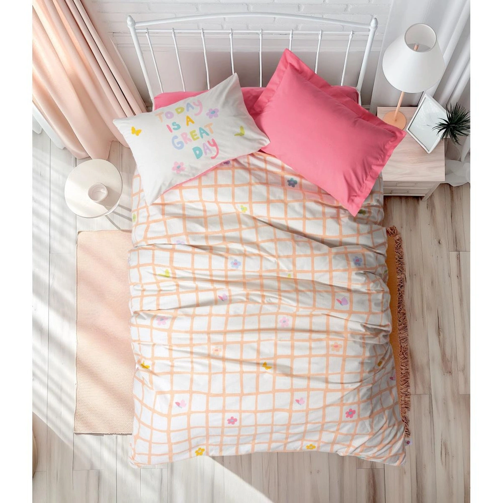Cotton Box Genç Odası Tek Kişilik Nevresim Takımı Jours Pembe görseli 1
