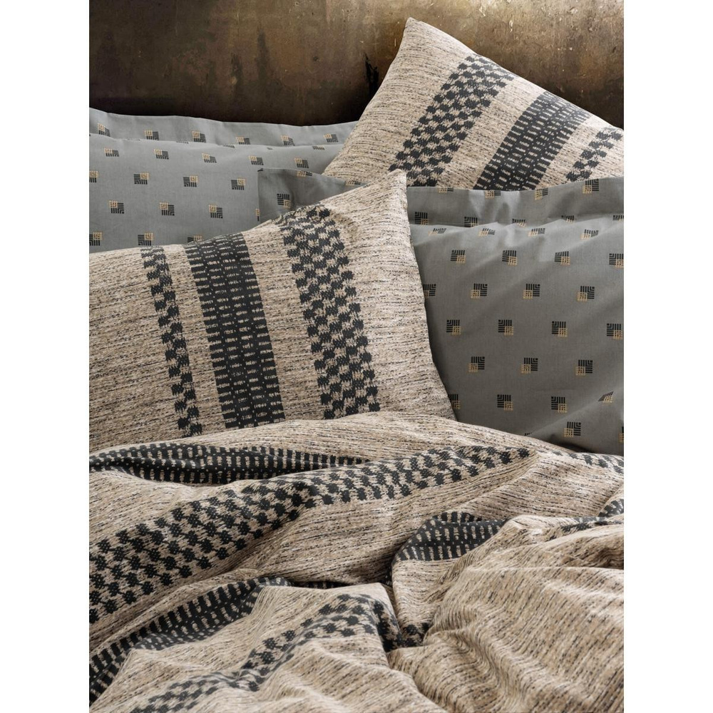 Cotton Box Toprak Çift Kişilik Nevresim Takımı Arlo Kahve görseli 2