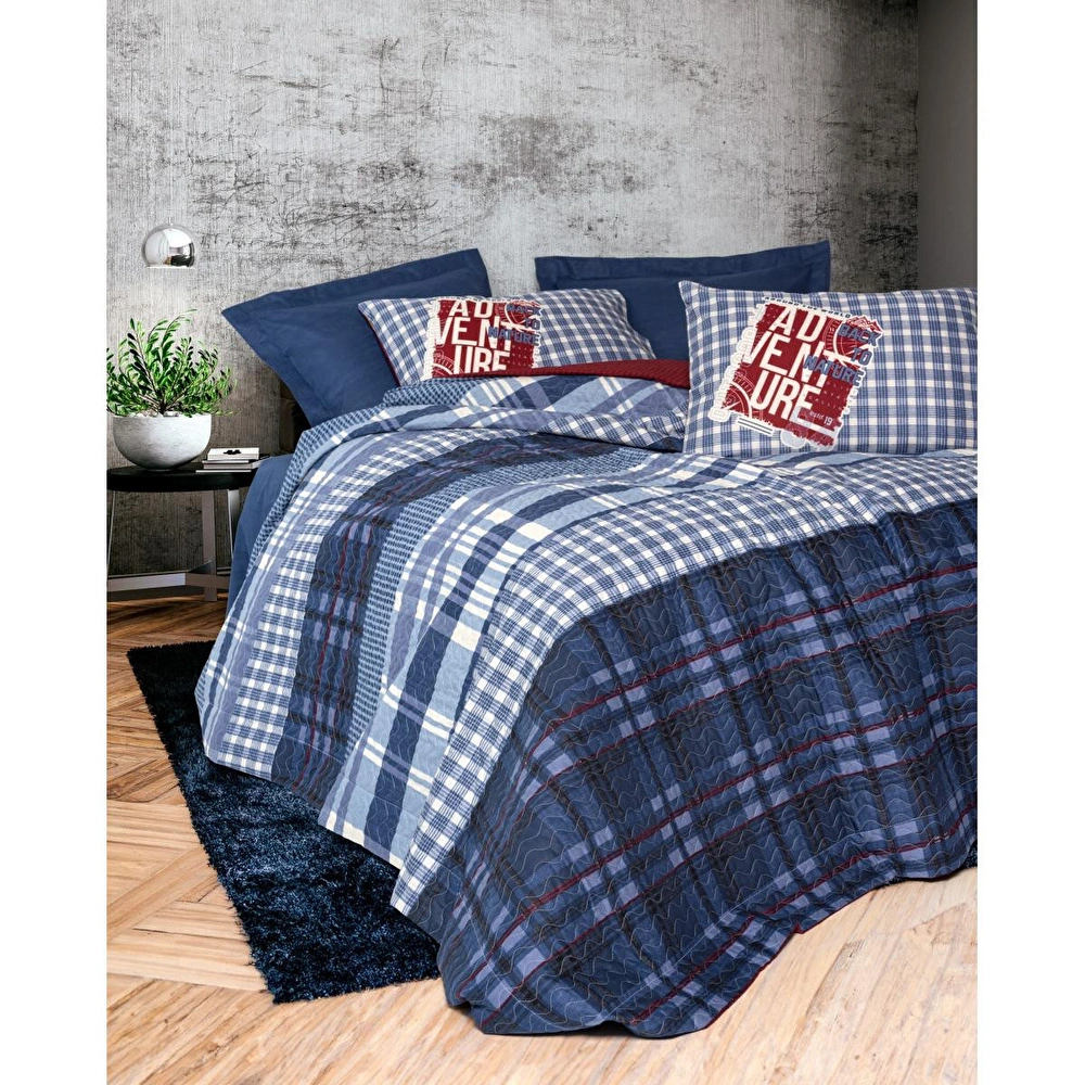 Cotton Box Masculine Çift Kişilik Complete Set Roger Lacivert görseli 1