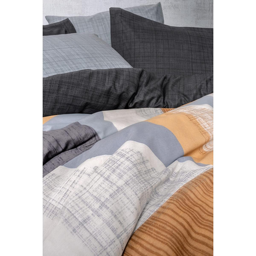 Cotton Box Modern Tek Kişilik Nevresim Takımı Giorno Gri görseli 2
