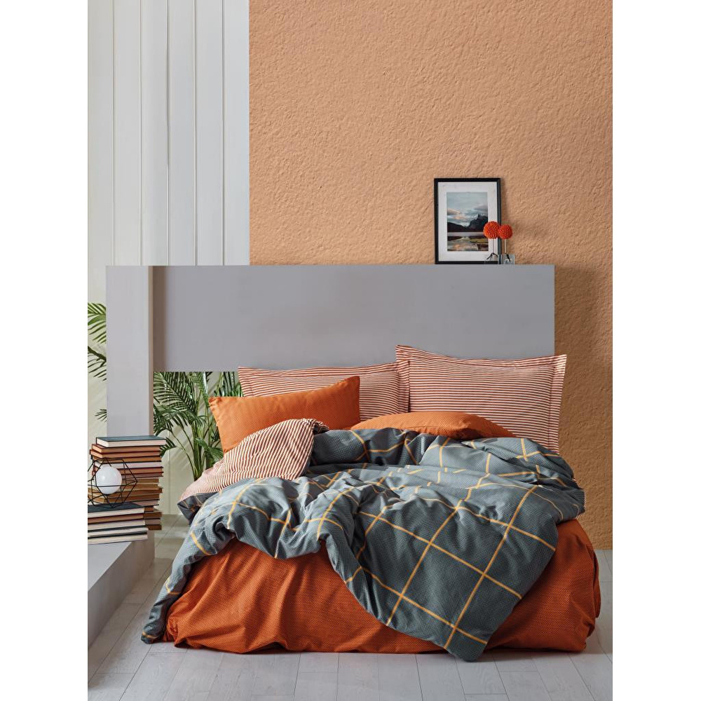 Cotton Box Modern Tek Kişilik Nevresim Takımı Stark Tarçın görseli 1