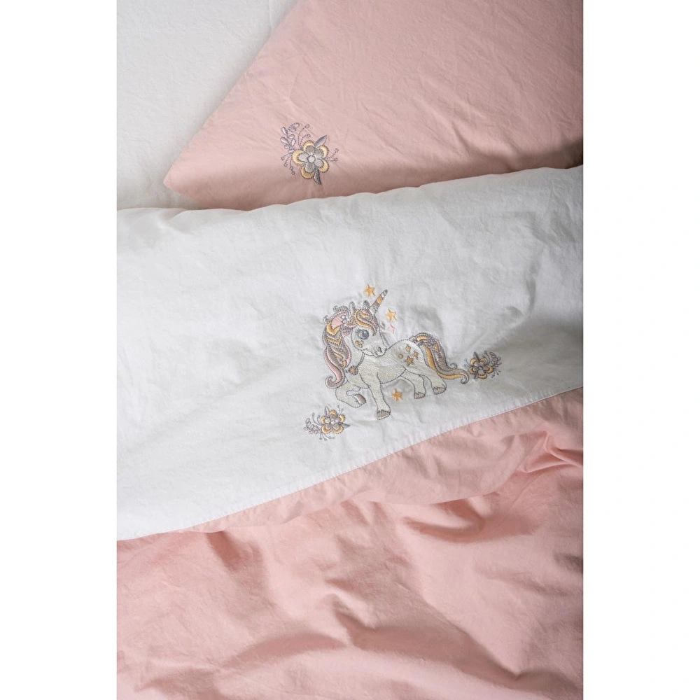 Cotton Box Cuddly Nakışlı Bebek Nevresim Takımı Bonic Beyaz görseli 2
