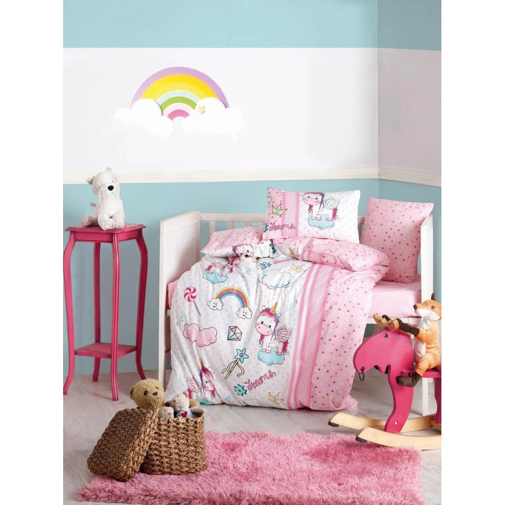 Cotton Box Bebek Nevresim Takımı - Unicorn Pembe görseli 1