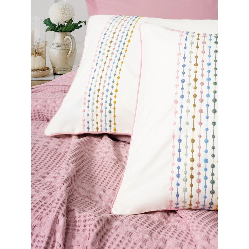 Cotton Box Aura Çift Kişilik Pike Takımı Pebble Pembe görseli 3