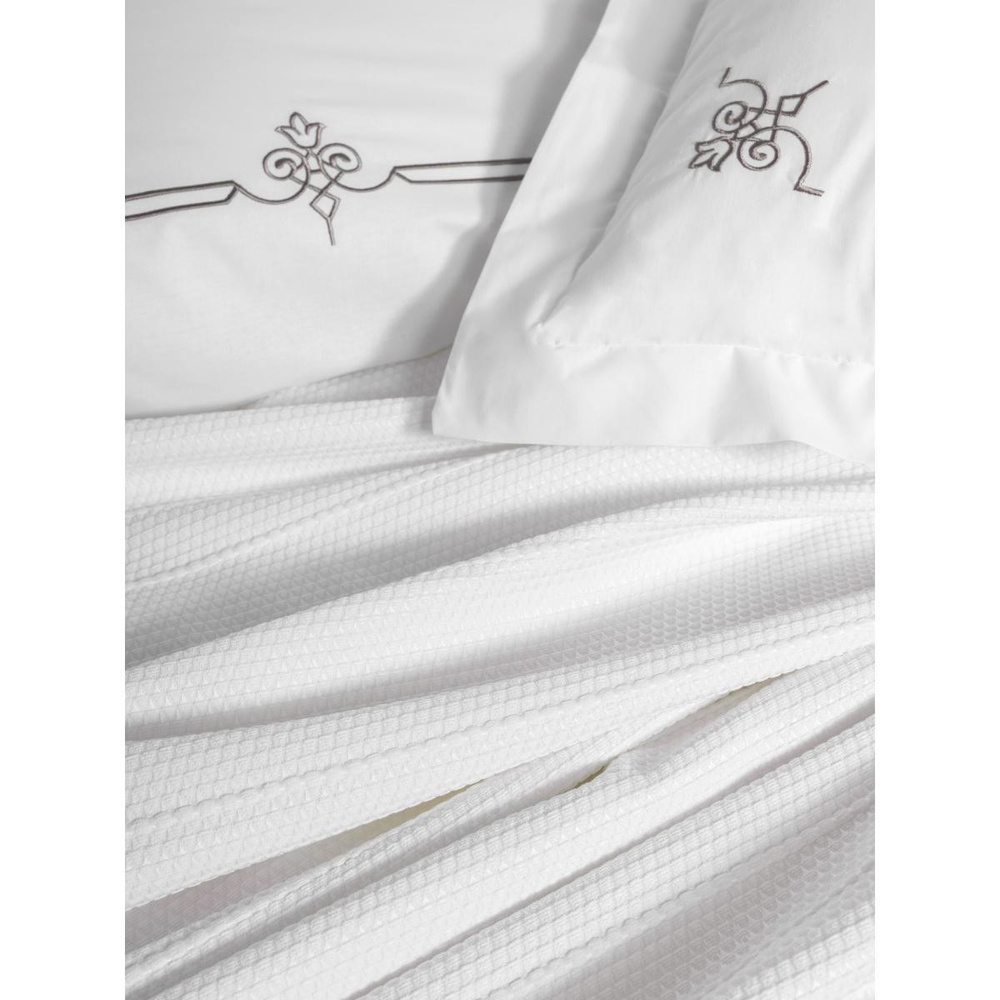Cotton Box Classic Çeyizlik Çift Kişilik Pikeli Nevresim Takımı Güher Beyaz görseli 4