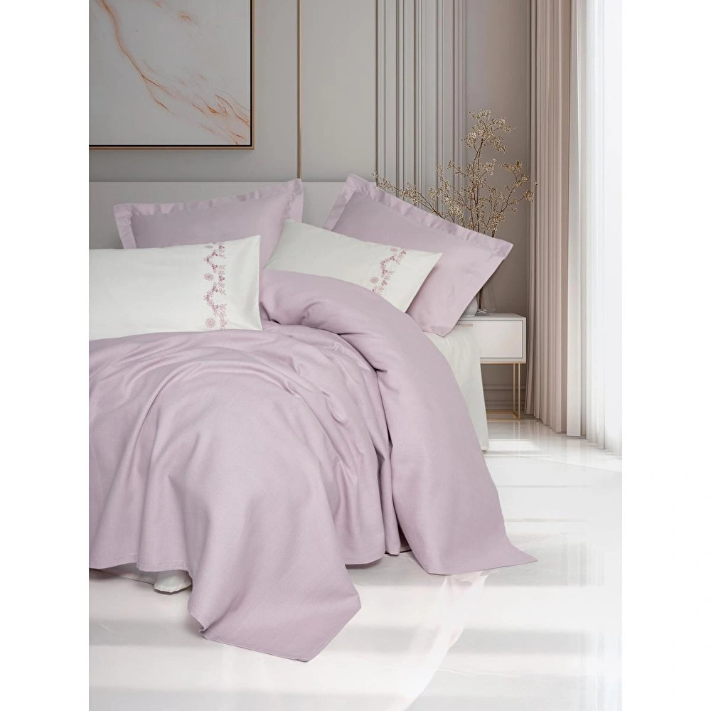 Cotton Box Serenity Bambu Çift Kişilik Pike Takımı Vaila Lila görseli 1