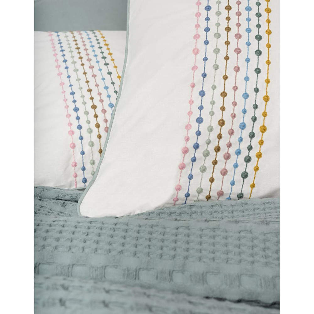 Cotton Box Aura Çift Kişilik Pike Takımı Pebble Mint görseli 4