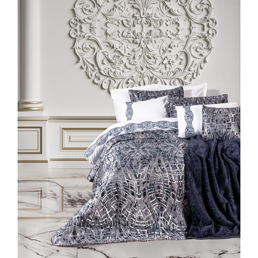Cotton Box Platinium Çeyiz Seti Marissa Lacivert görseli 1