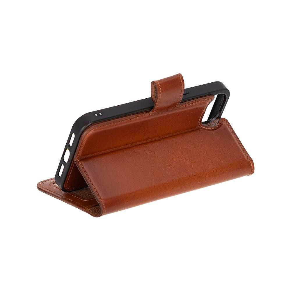 Bloominbag Bloomcase Magic Wallet Tan Apple Iphone 17e / 16e (6.1") Hakiki Deri Çıkarılabilir Cüzdanlı Telefon Kılıfı görseli 5