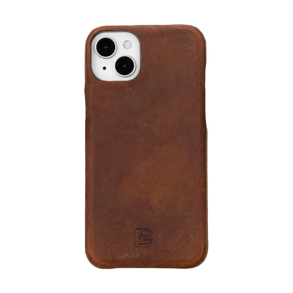 Bloominbag Bloomcase Apple Iphone 16 (6.1") Saddle Brown Hakiki Deri Telefon Kılıfı görseli 1