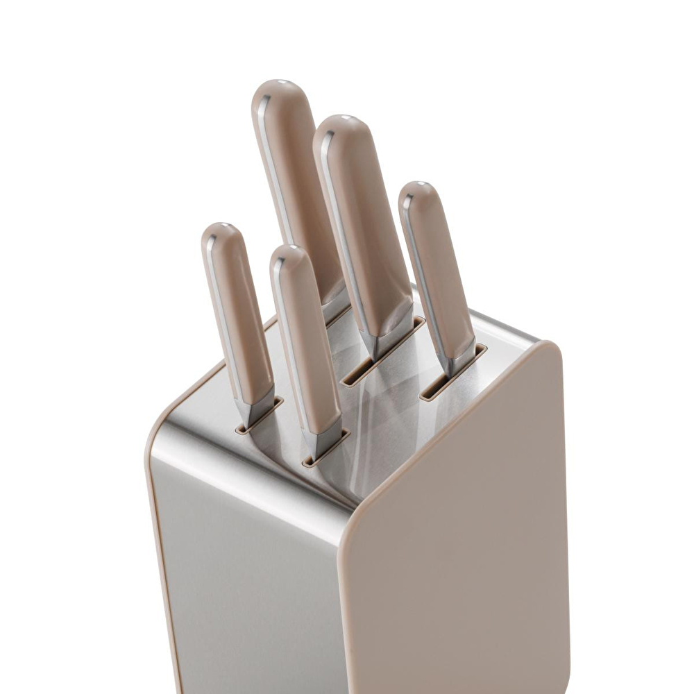 Berghoff Home Elements 6lı Bıçak Bloğu Seti Mushroom görseli 3