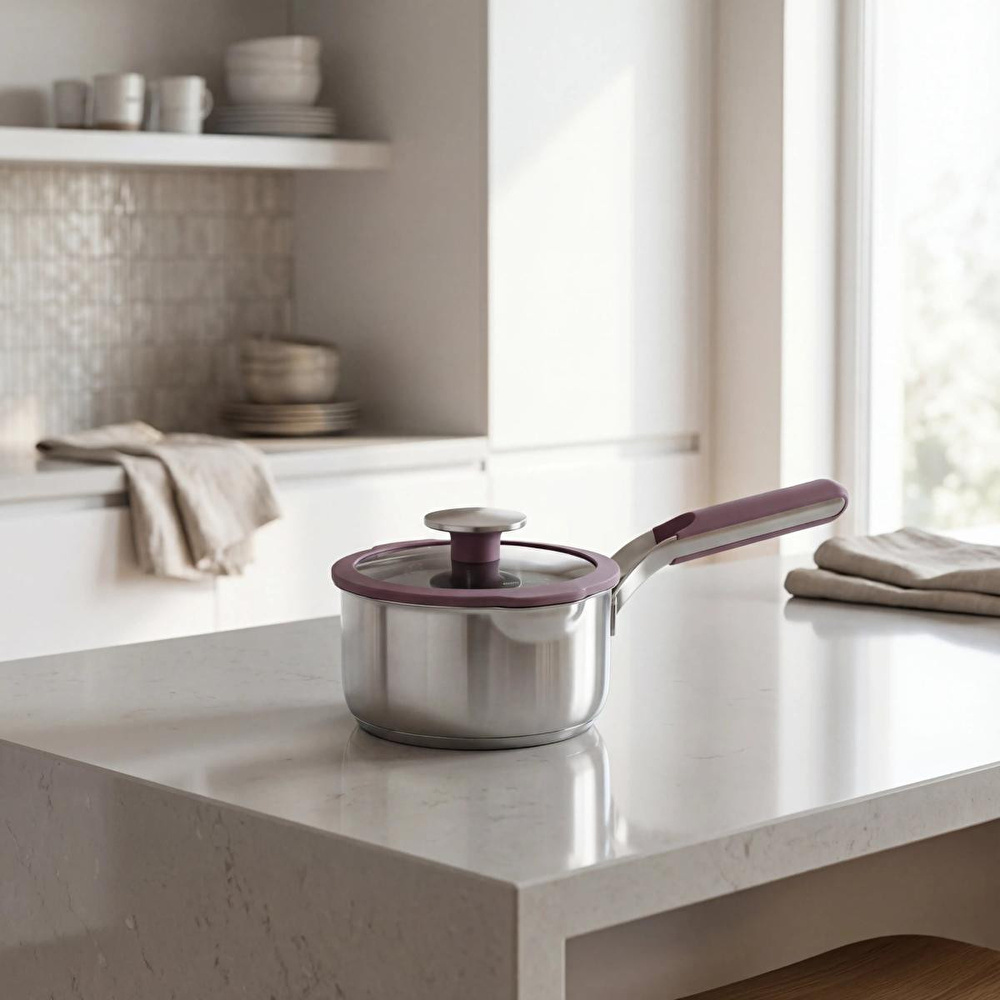 Berghoff Home Elements Kapaklı Tencere 16cm Peppercorn görseli 2