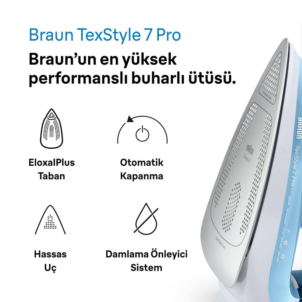 Braun Texstyle7 Buharlı Ütü Si7062bl görseli 2