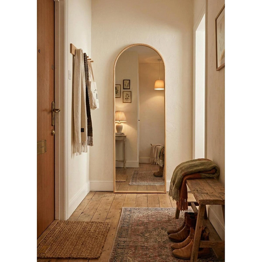 The Mia Ahşap Duvar Aynası 50x160 Cm görseli 4