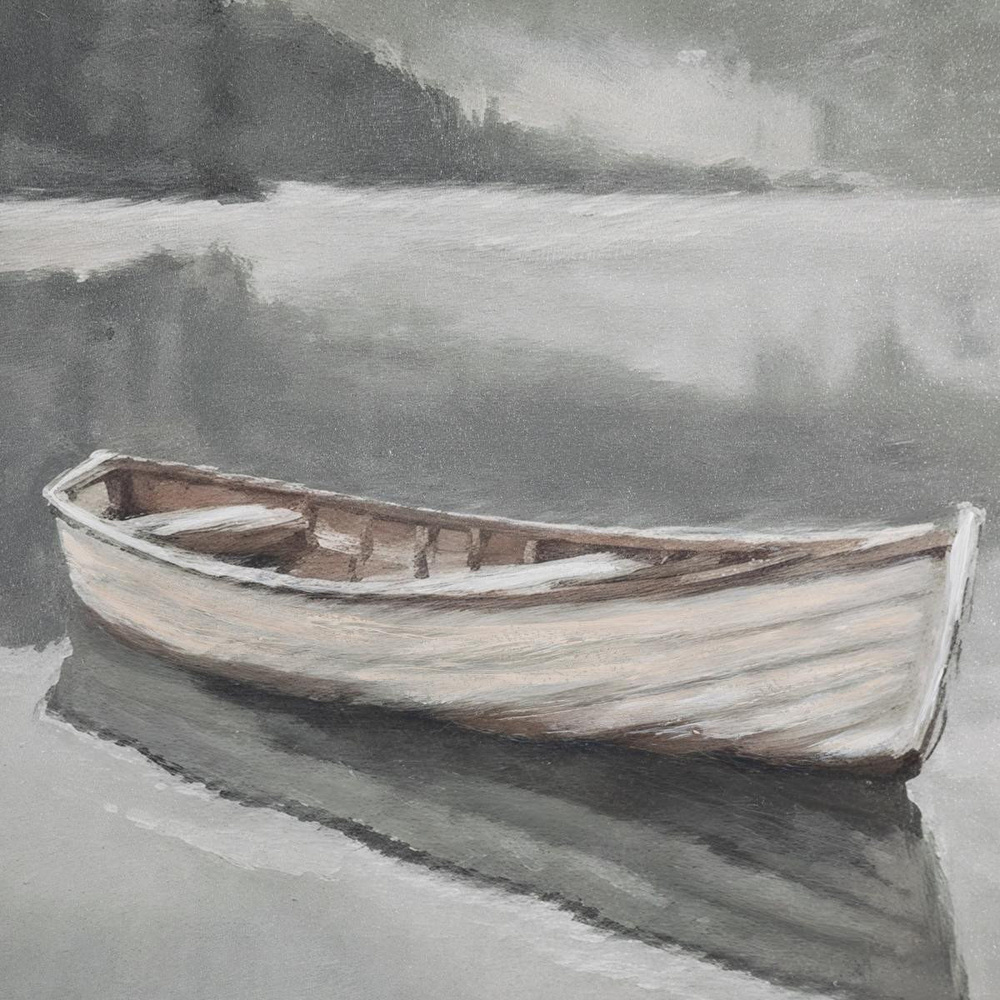 Mudo Home Quiet Shore Çerçeveli̇ Yağli Boya Tablo 100x100 Cm görseli 4