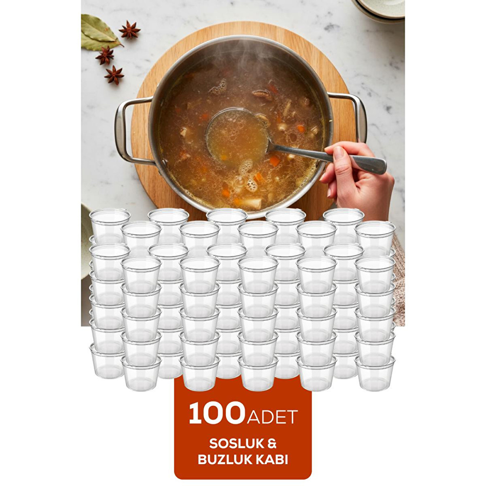 Vienev 100'lü Dondurucuya Uygun Saklama Kabı – 120 Ml İlik, Tavuk Suyu, Sos Ve İlaç Saklama Kabı görseli 3