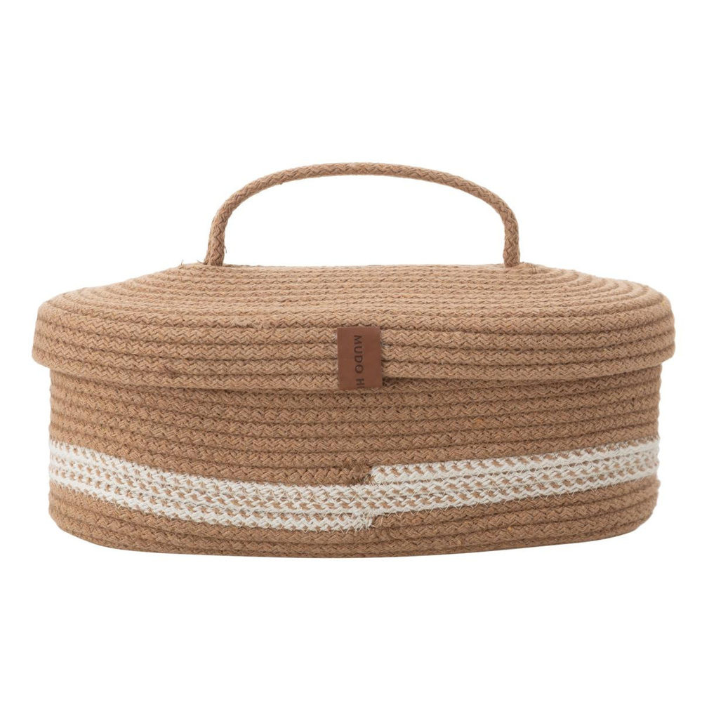 Mudo Home Venus Oval Düzenleyi̇ci̇ Sepet Kahve 30x13x11 Cm görseli 1