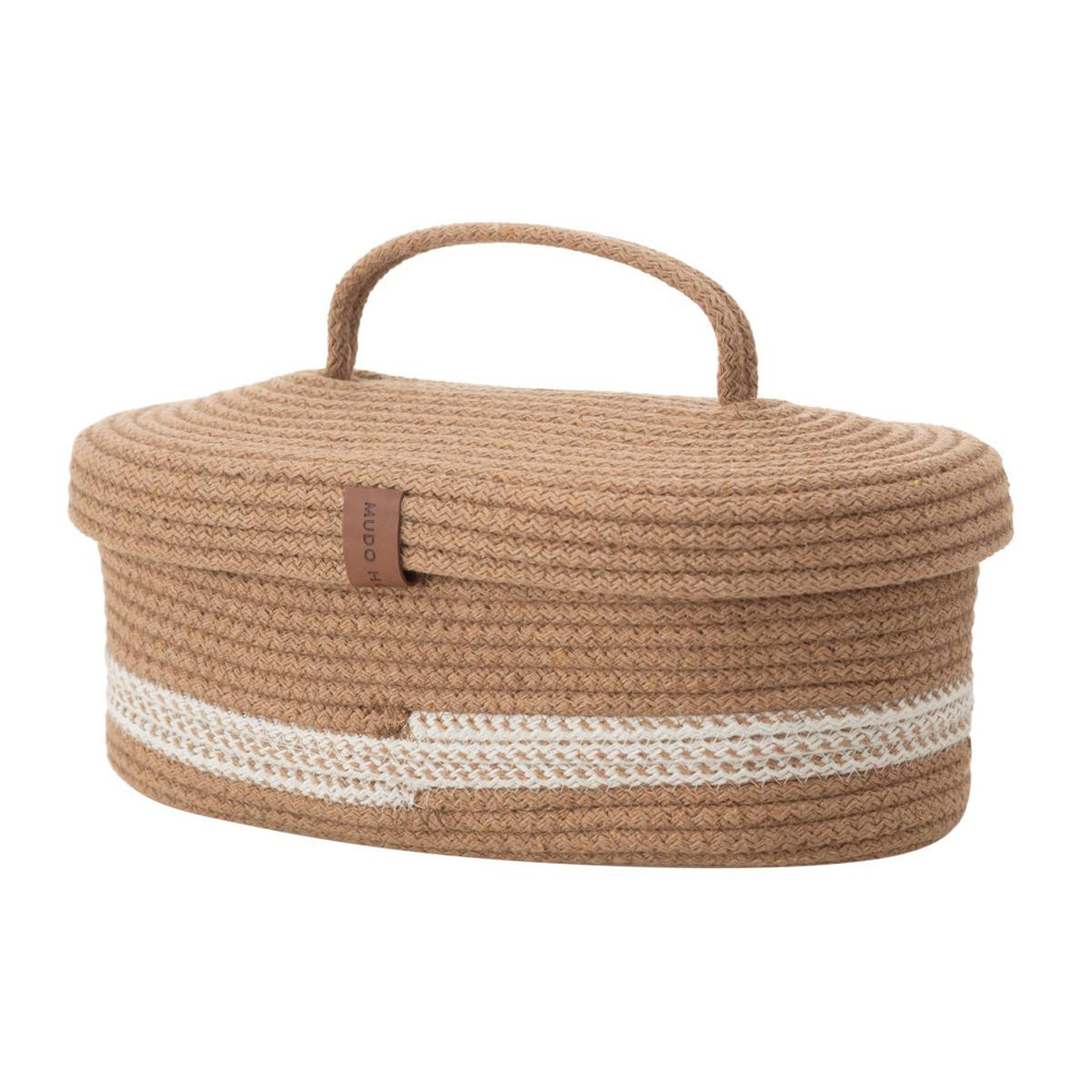 Mudo Home Venus Oval Düzenleyi̇ci̇ Sepet Kahve 30x13x11 Cm görseli 2