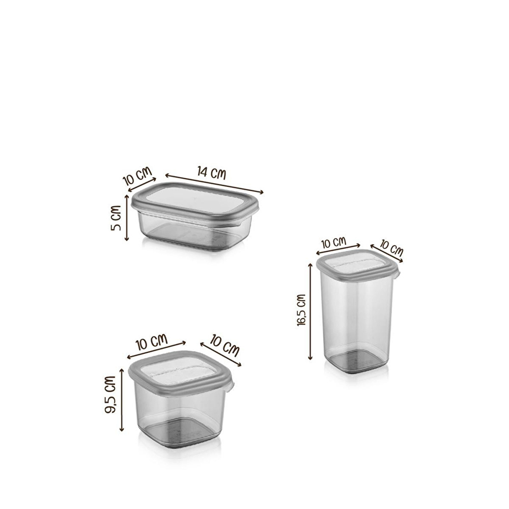 Vienev 18li Baharat Saklama Kabı Seti Avantajlı Paket 6x 0,40, 0,45, 0,55 Litre Etiketli Kaşıklı Süper Set Şeffaf görseli 5