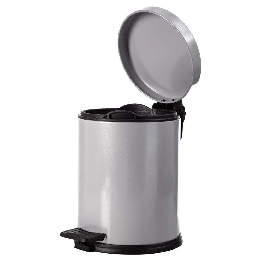 Mudo Home 3 Lt Pedalli Çöp Kovasi Gri̇ görseli 2