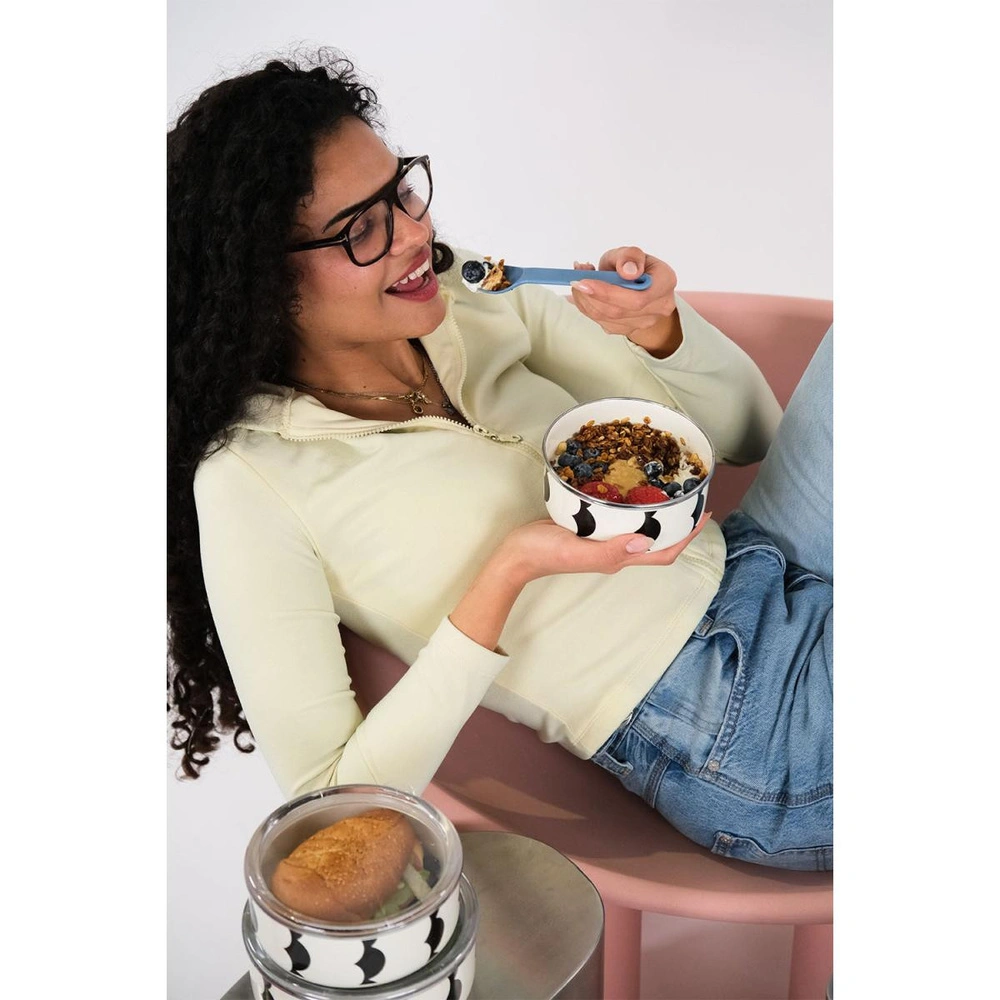 Emaylabxpeppythings Milky Emaye Üçlü Saklama Kabı Seti (ocaklarda Kullanilabi̇li̇r) görseli 1
