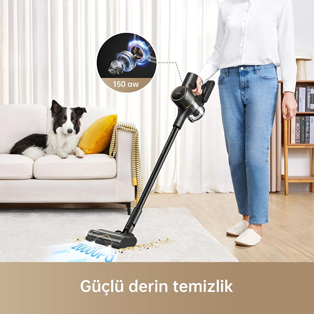 Dreame R10 Pro Dikey Süpürge, 65 Dakika Uzun Çalışma Süreli Dikey Süpürge, Hafif Ve Anti-tangle Özellikli, Sert Zemin görseli 2