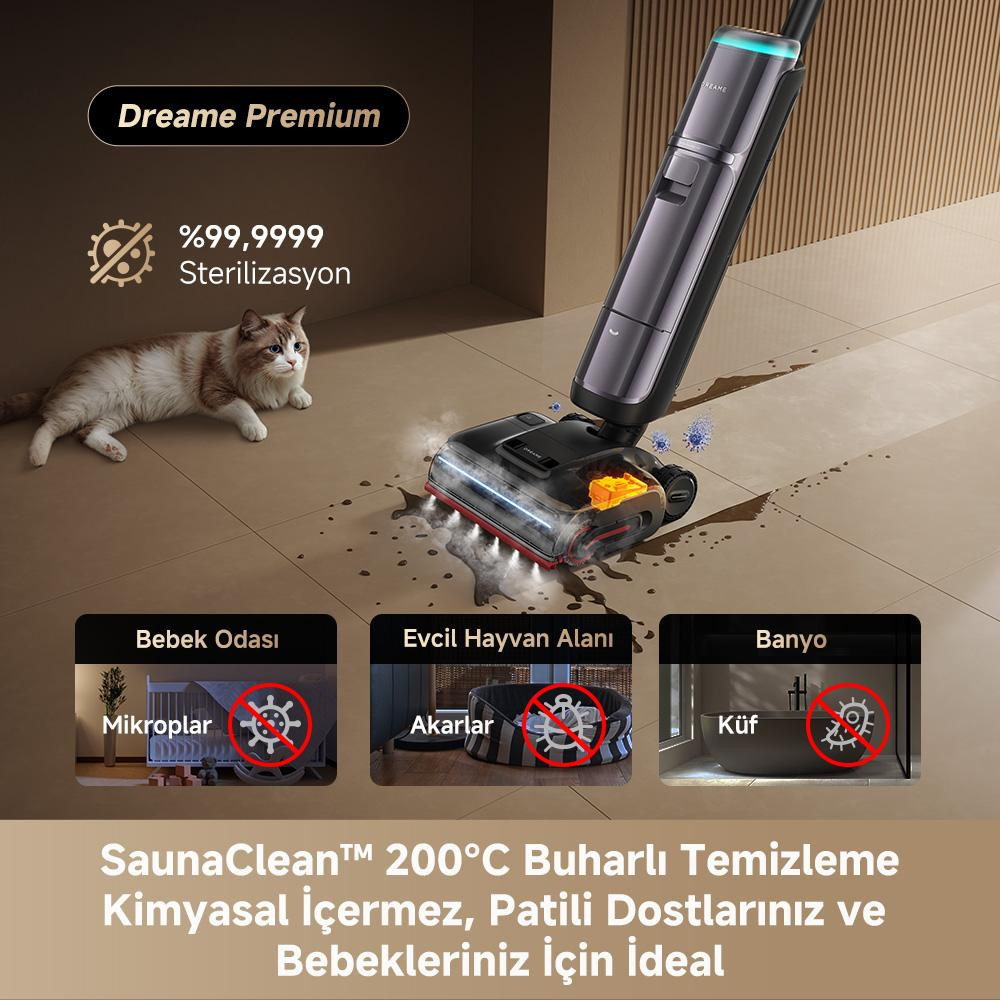 Dreame H16 Pro Steam Islak Ve Kuru Süpürge görseli 3