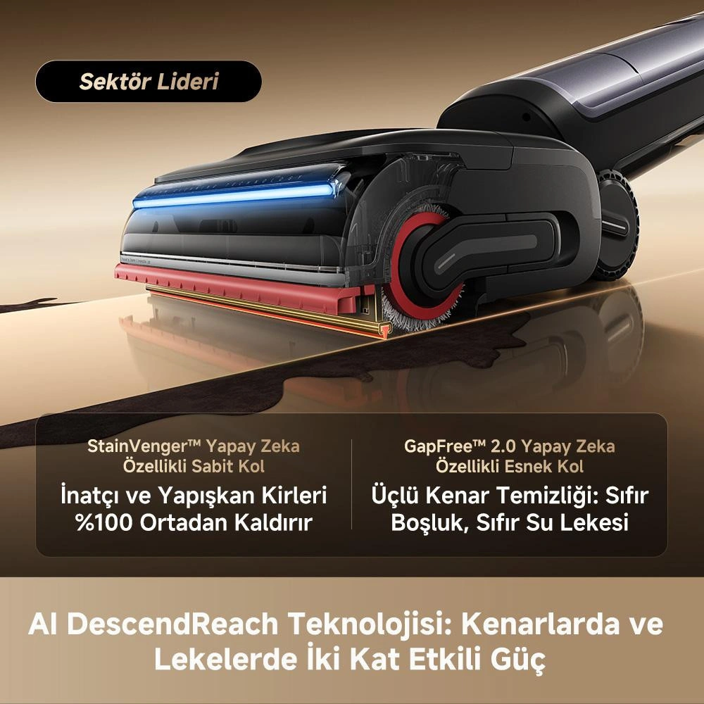 Dreame H16 Pro Steam Islak Ve Kuru Süpürge görseli 5