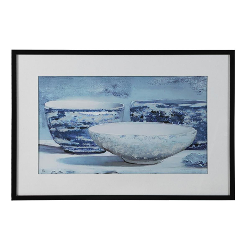 Mudo Home Blue Vessel Çerçeveli̇ Yağli Boya Tablo 63x93 Cm görseli 1