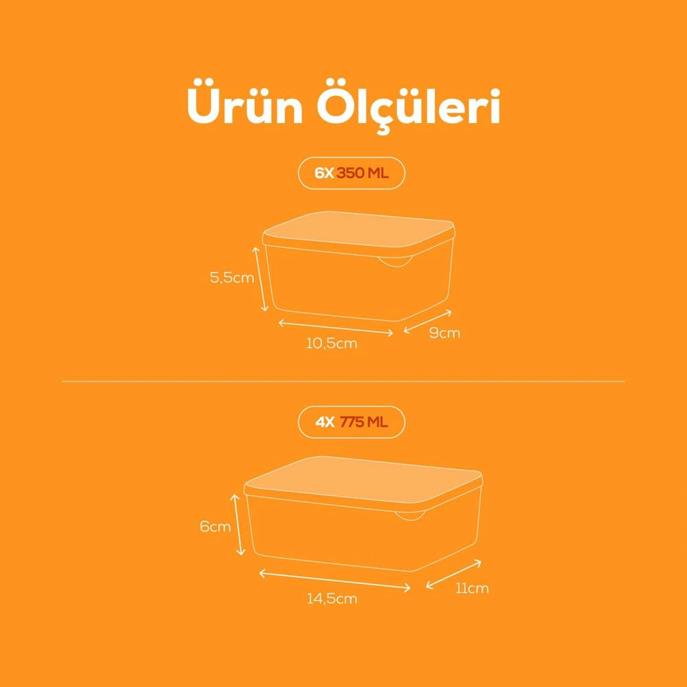 Vienev 10'lu Buzdolabı Düzenleyici Organizer Mikrodalgaya Uygun Difriz Saklama Kabı Yeşil görseli 2