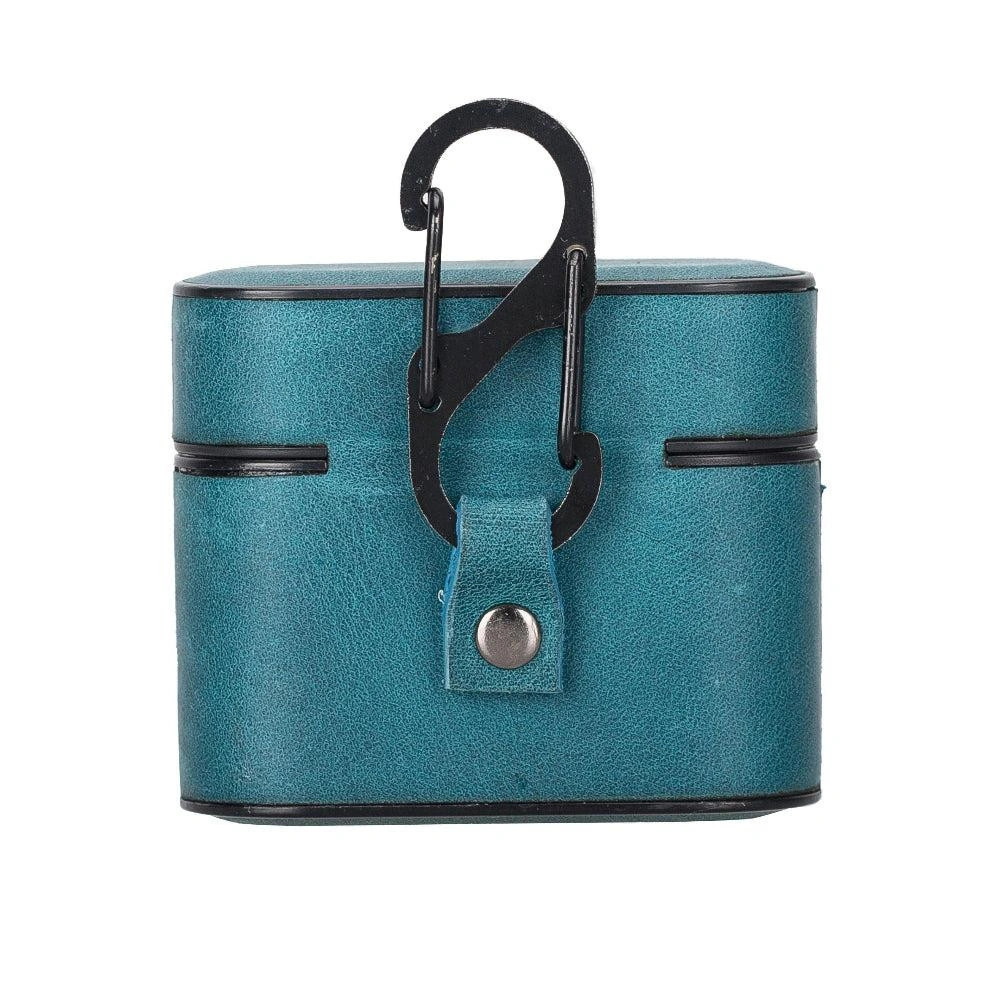 Bloominbag Aurel Clip Azure Sky Hakiki Deri Airpods 3 Kılıfı – Airpods 3 Uyumlu Charm Case görseli 2