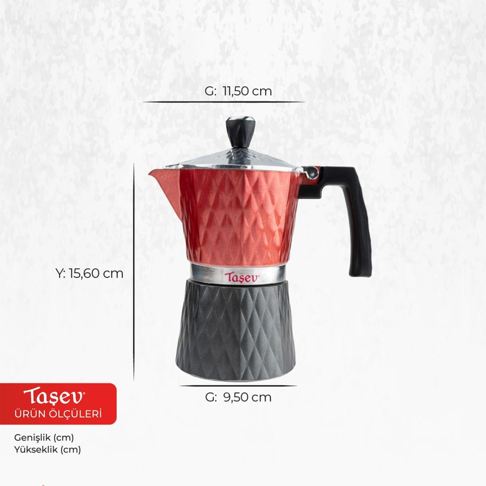 Bambum Taşev Tt1205 Diamante - Moka Pot 6 Fincan görseli 2