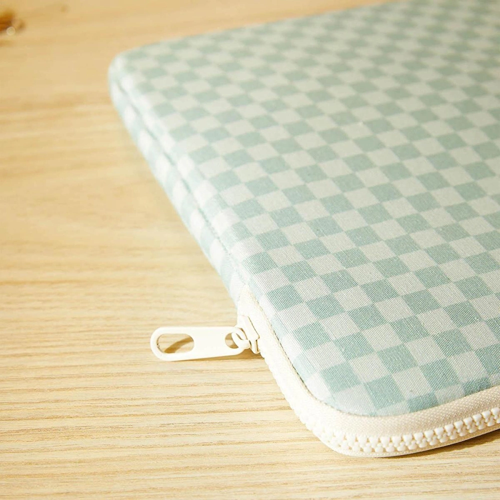 Ocean Home Textile Su İtici Leke Tutmaz Mint Dama Desen Tablet Taşıma Çantası / Kılıfı 32.5 X 24 X 2 Cm görseli 5
