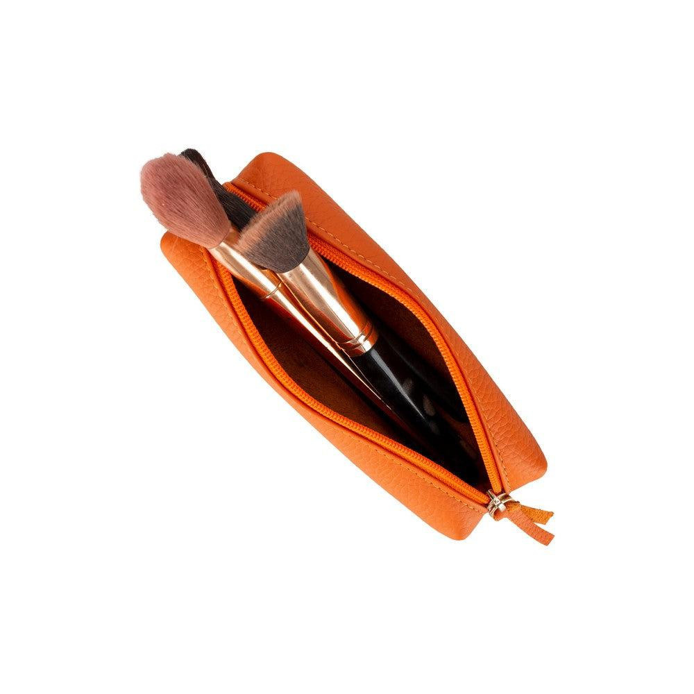 Bloominbag Bloombox Burnt Copper Hakiki Deri Kalem & Makyaj Çantası görseli 5