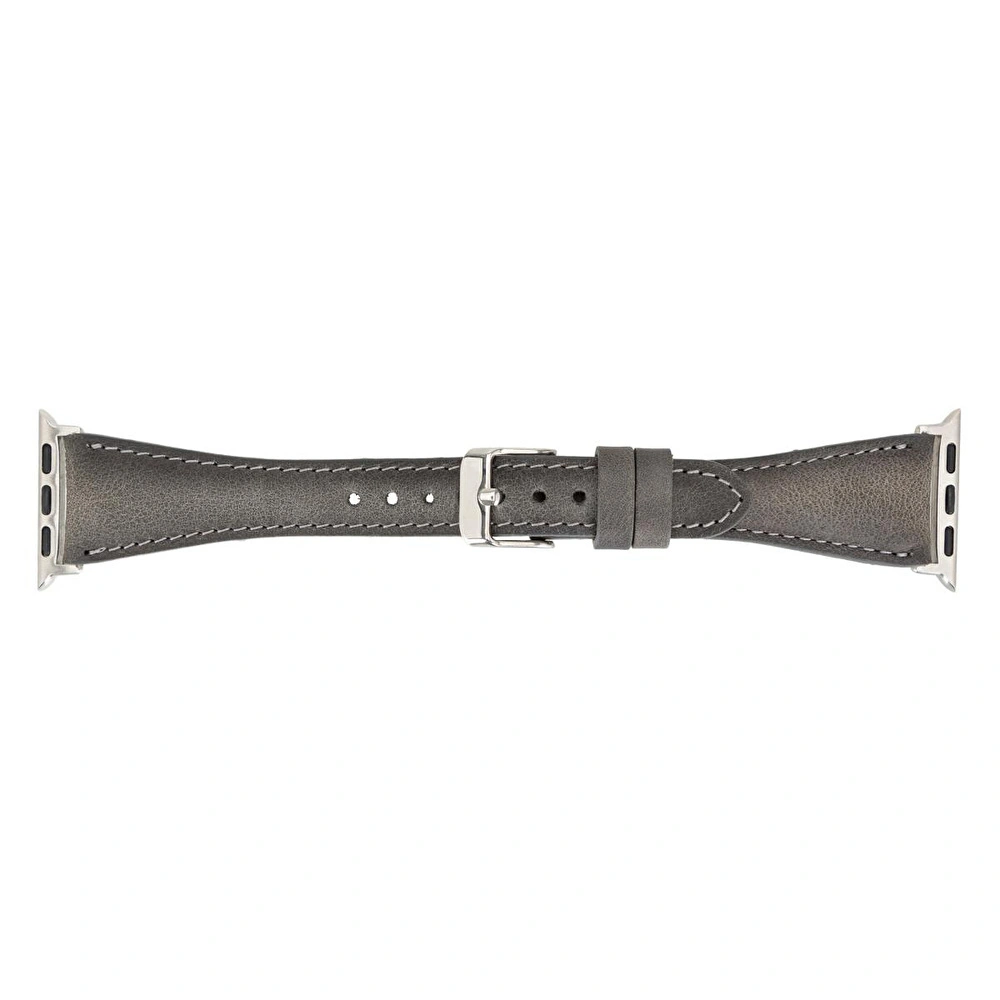 Bloominbag Bloomband Signature Stone Gray Leather Apple Watch Band - 44/45/46/49mm görseli 3