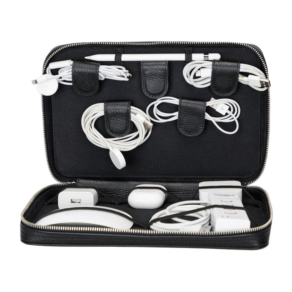 Bloominbag Arcadia Onyx Black Premium Deri Teknoloji Kablo & Aksesuar Düzenleyici görseli 2